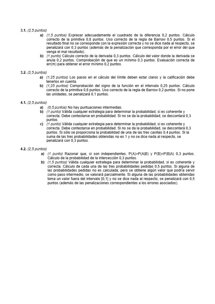 Página 4 del examen de Matemáticas II 2025