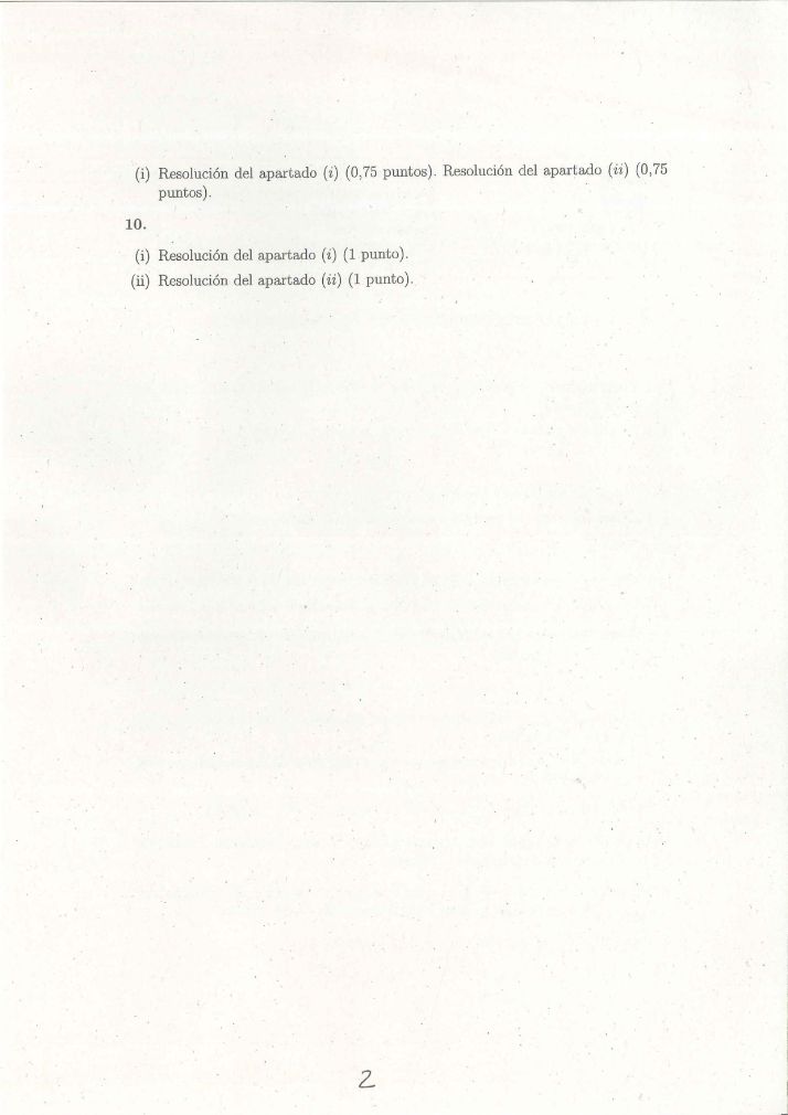 Página 6 del examen de Matemáticas II 2022