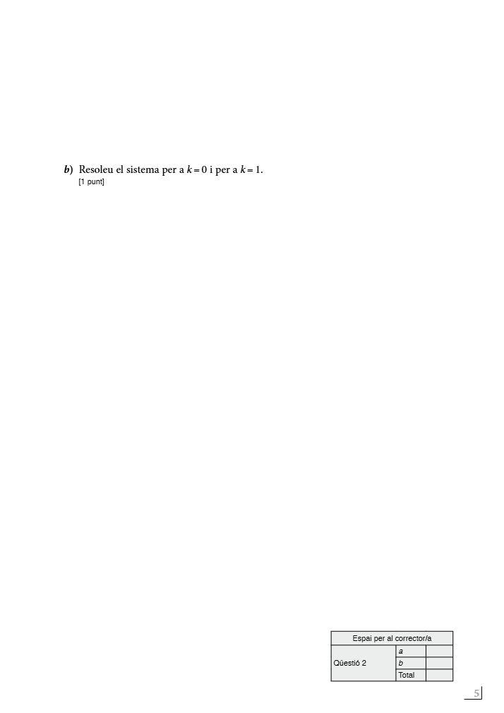 Página 21 del examen de Matemáticas II 2023