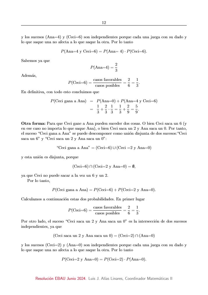 Página 17 del examen de Matemáticas II 2024