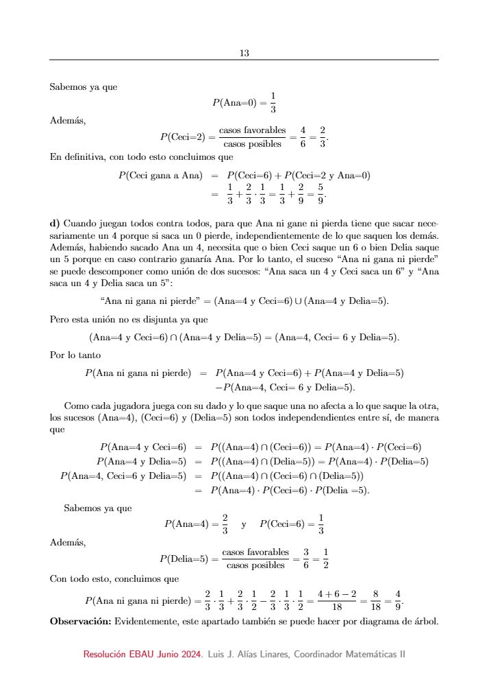 Página 18 del examen de Matemáticas II 2024