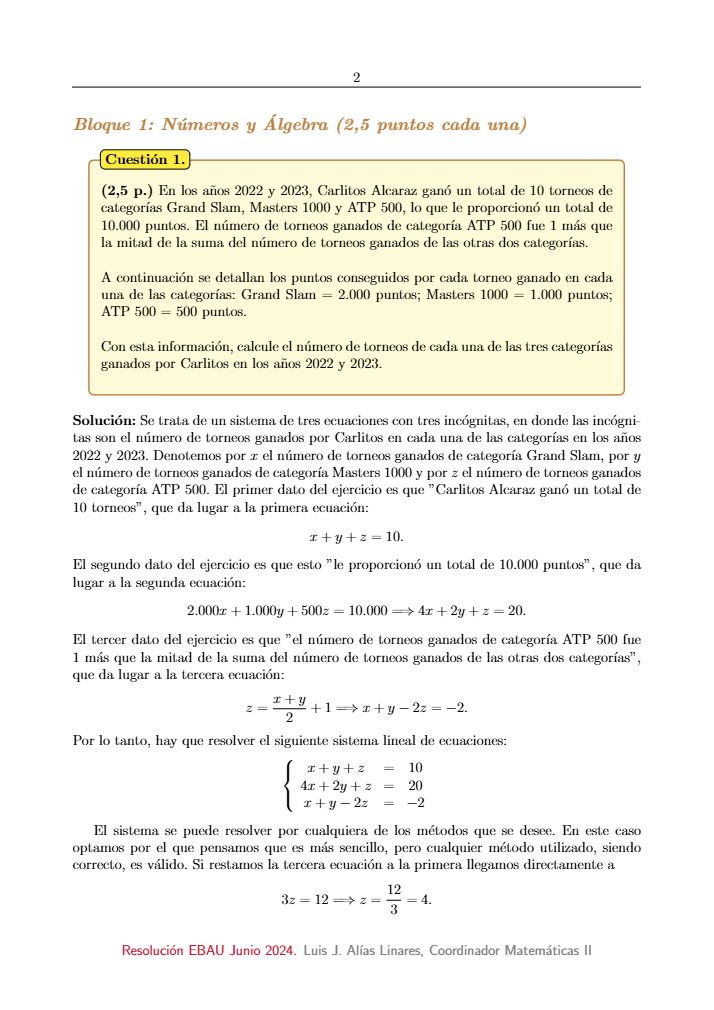 Página 7 del examen de Matemáticas II 2024