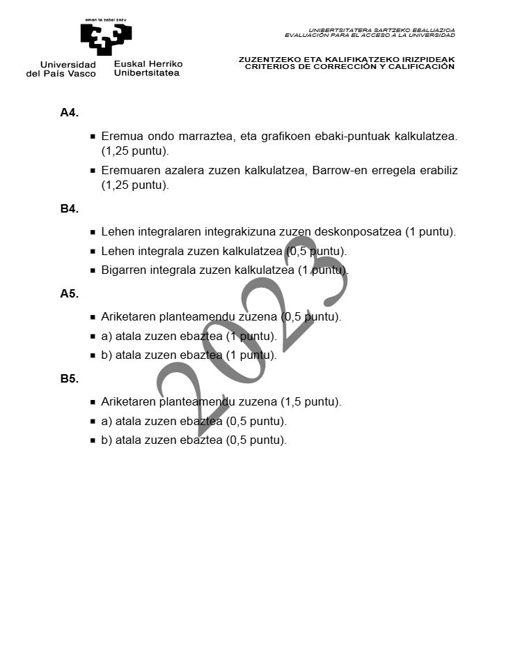 Página 12 del examen de Matemáticas II 2023