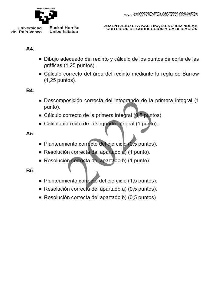 Página 15 del examen de Matemáticas II 2023